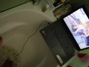 Musturbation in the tub. (Please put your headphones) .