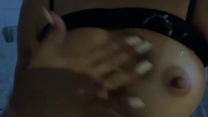 Cum covered tits 