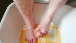 Fun with eggs and dildo