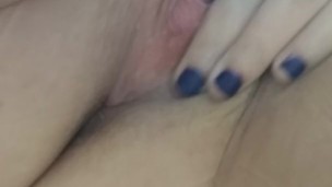 Playing with pussy at work