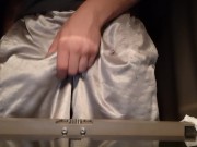 Stroking hard cock to please myself before bed