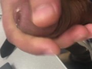 Masturbating at work again and cumming on my work laptop