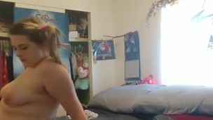 Massage Bed Makes Girl Horny