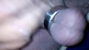 Fat redneck plays with small cock