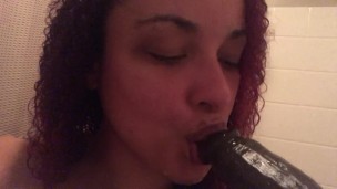 First time dick sucking tongue Tease Gag spitty throat training