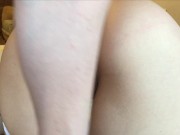 Closeup fuck tight pussy with anal plug