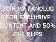Hairy Pussy cum and close up Pink Vibrator Promo