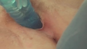Close-up dildo in pussy