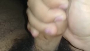 BIG TEEN JERKS SMALL COCK TILL HE CUMS EVERYWHERE