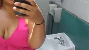 SEXY REDBONE BBW! (Public shower)