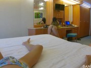 Skinny brunette makes big dick cum inside while twerking - Ass Tanned 1/16