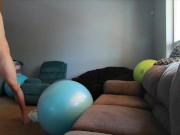 Yoga Ball Fuck and Cumshot 7/16