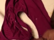 Jacking Off Into A Pair Of Wifes Dirty Panties