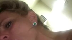Petite milf puts her mouth all over his big dick