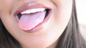 Mouth and Lip Fetish with Mila Loves