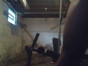 Naked crunches. Count them out