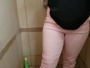 Stacey Unloads a huge Pee in Girlfriends Shower!