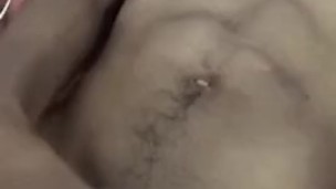 Young sexy man busting a load for roommates
