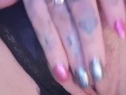 Fingering myself and running my pierced clit 15/16