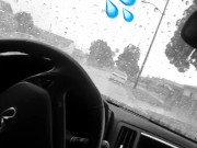 Rainy day car head