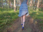 He fucked me outdoors and came in my panties! I pulled them up! 1/16