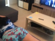 Step sister with a big ass plays on her brothers ps4 then gets fucked!
