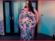 BBW SSBBW TRIES ON DRESS WITH/WITHOUT PANTIES FATTY 