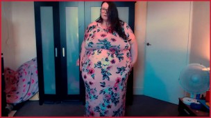 BBW SSBBW TRIES ON DRESS WITH/WITHOUT PANTIES FATTY 