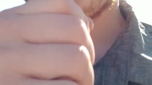 Sucking a big black tip in public