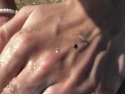 Public Beach playing with my feet compilation!