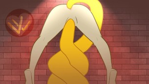 girl gets fucking in the wall with large (anal and cum scene)