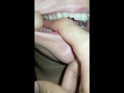 girl biting hard finger 11/16