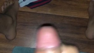 jerking off and shooting a load after a long day
