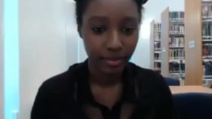 Ebony Teen Gets Naked and Plays In College Library