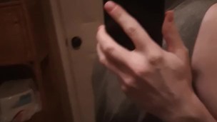trans man jerks off in bathroom (quiet)