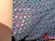 GIRLFRIEND SUCK MY COCK IN THE CONVERTIBLE CAR - I CUM IN IN HER BOOBS 7/16