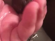 WATCHING MY HUSBAND STROKE HIS COCK AND CATCHING HIS FAT LOAD