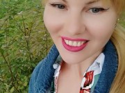 Risky tit flashes in a public park, a sweet voiced blondie 16/16