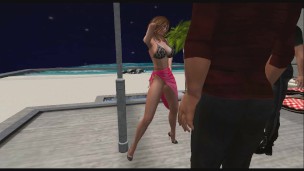 Pantyhose Pee Sex on the Patio