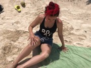 Сексуальная тренировка с безумным тренером Часть 2: На пляже  3/16