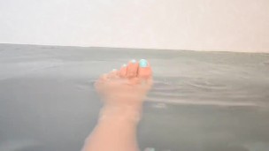 Candid Feet: Enjoying a Hot Bath