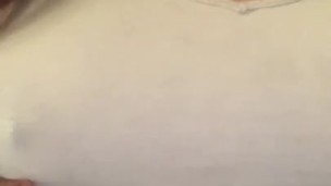 White shirt, hard nipples
