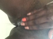 Playin wit that pussy in the shower..