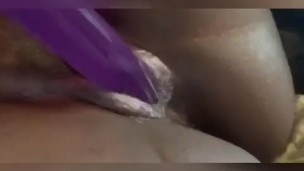 bbw ebony makes her creamy pussy squirt 