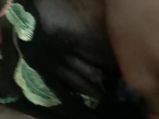 Creampie upclose dildo play