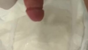cumhot on my wet diaper