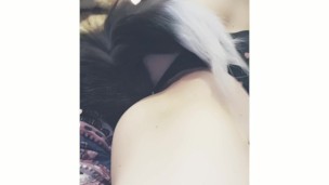 ♡itty bitty kitty showing off her fluffy tail♡