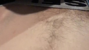 Huge cock pops out of pants