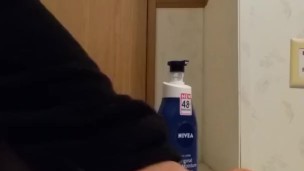 BBW rubs lotion all over feet