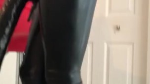 Huge strapon dildo tease Latex Mistress Sasha Chen